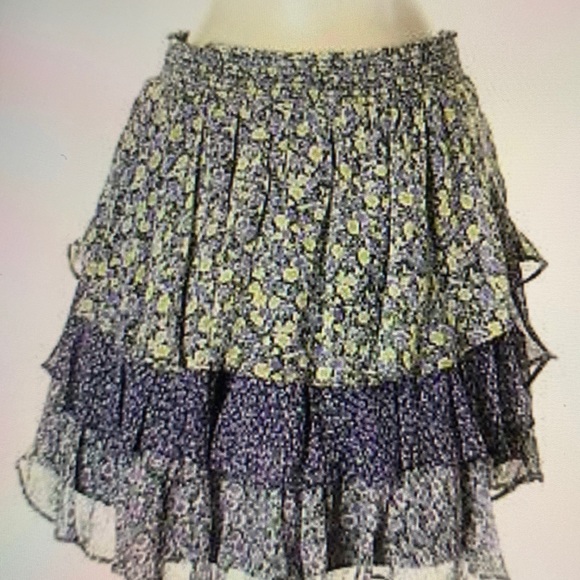 Joie Dresses & Skirts - Joie, floral tiered skirts 100% silk